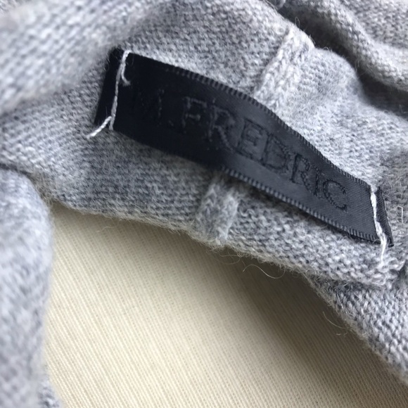 M.Fredric gray open waterfall cardigan S/M - Picture 5 of 6